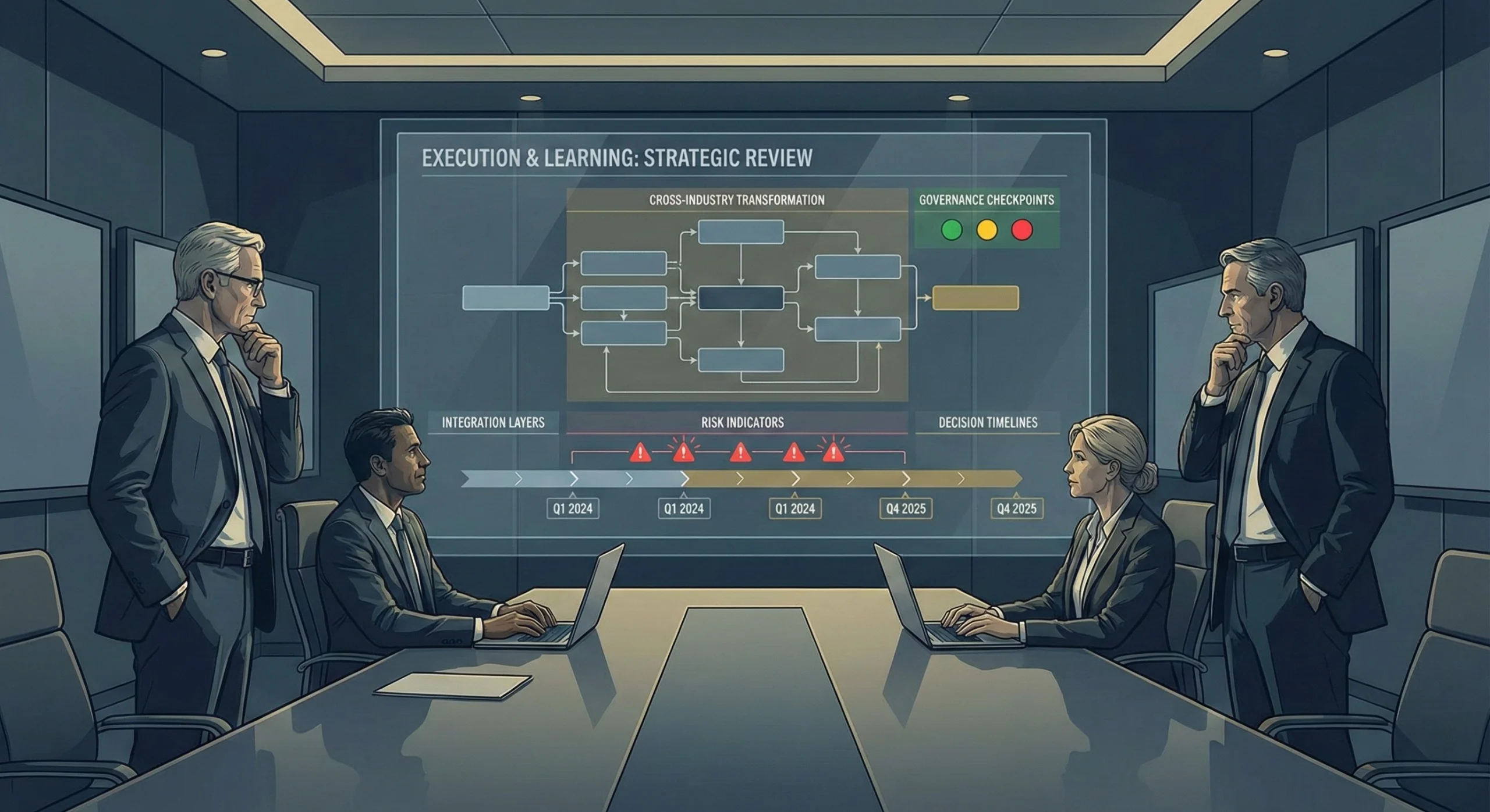 Enterprise software teams collaborating with business stakeholders to implement Domain-Driven Design for scalable, maintainable systems.