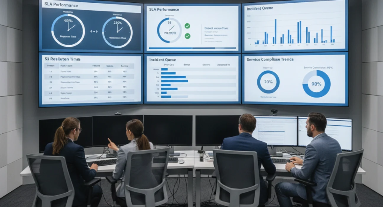 ITSM service level agreements for ticket response and resolution management