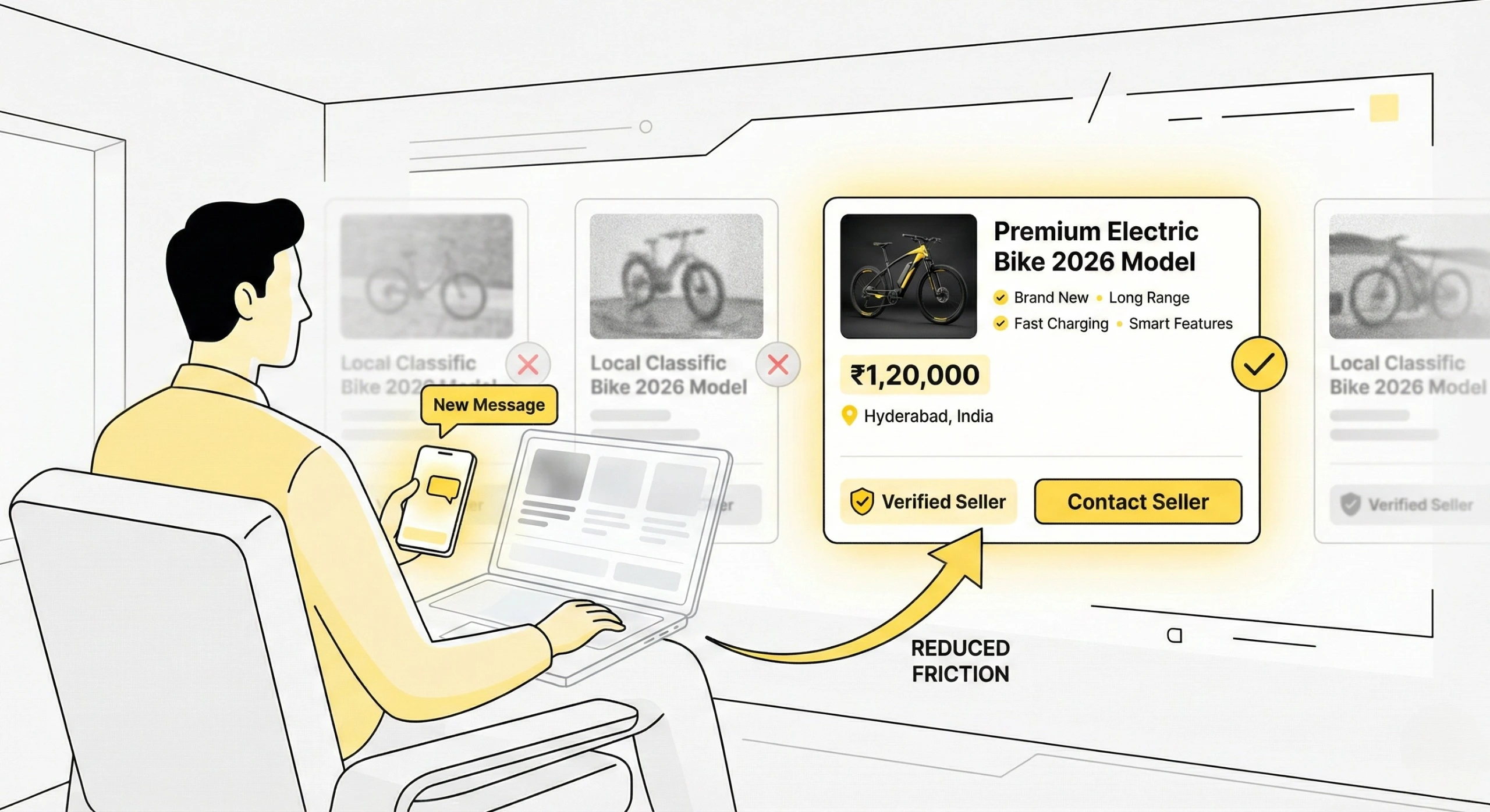 Buyer comparing local classified listings and deciding what to purchase in 2026