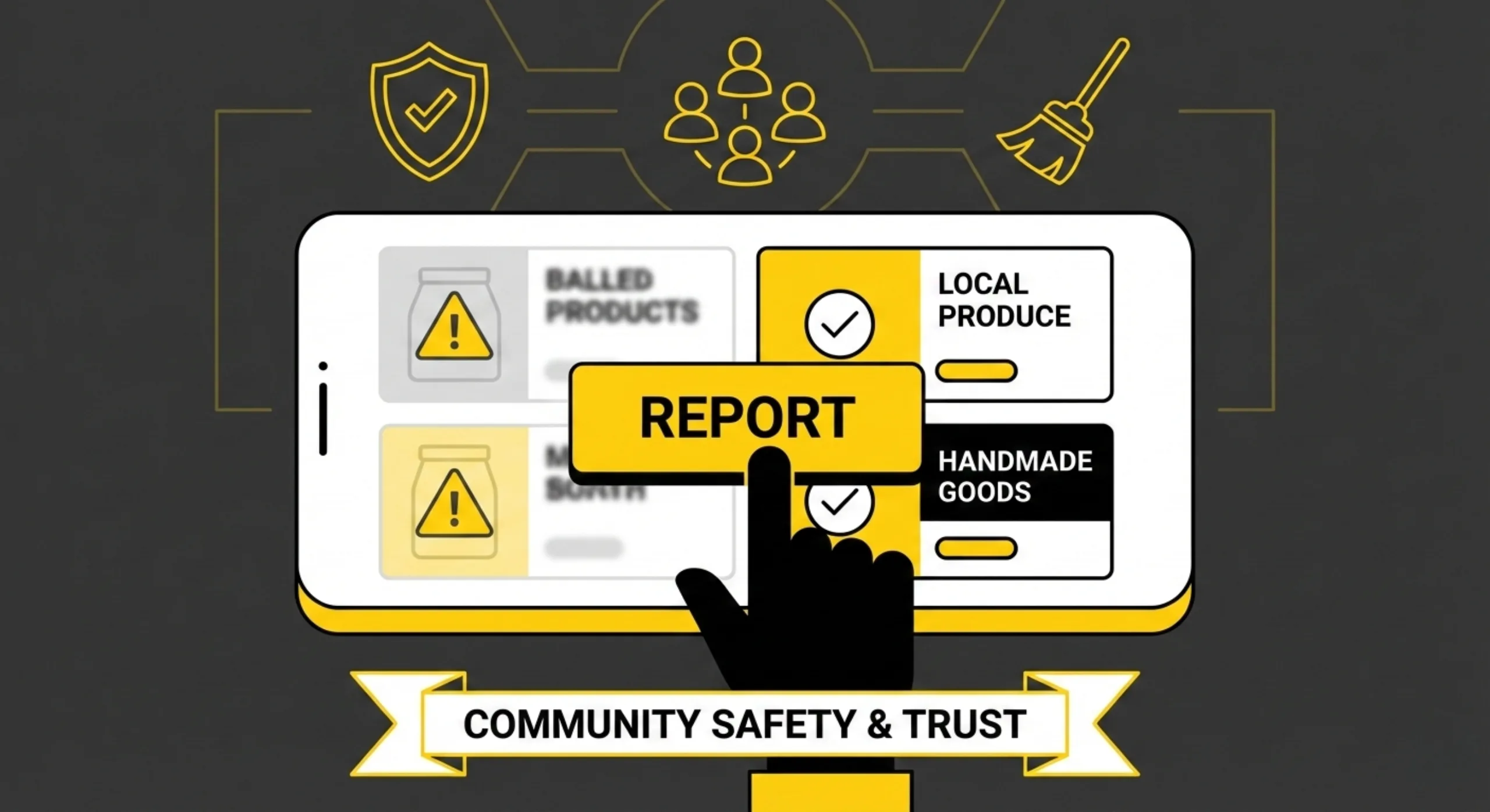 User reporting a suspicious listing to keep a local classifieds marketplace clean