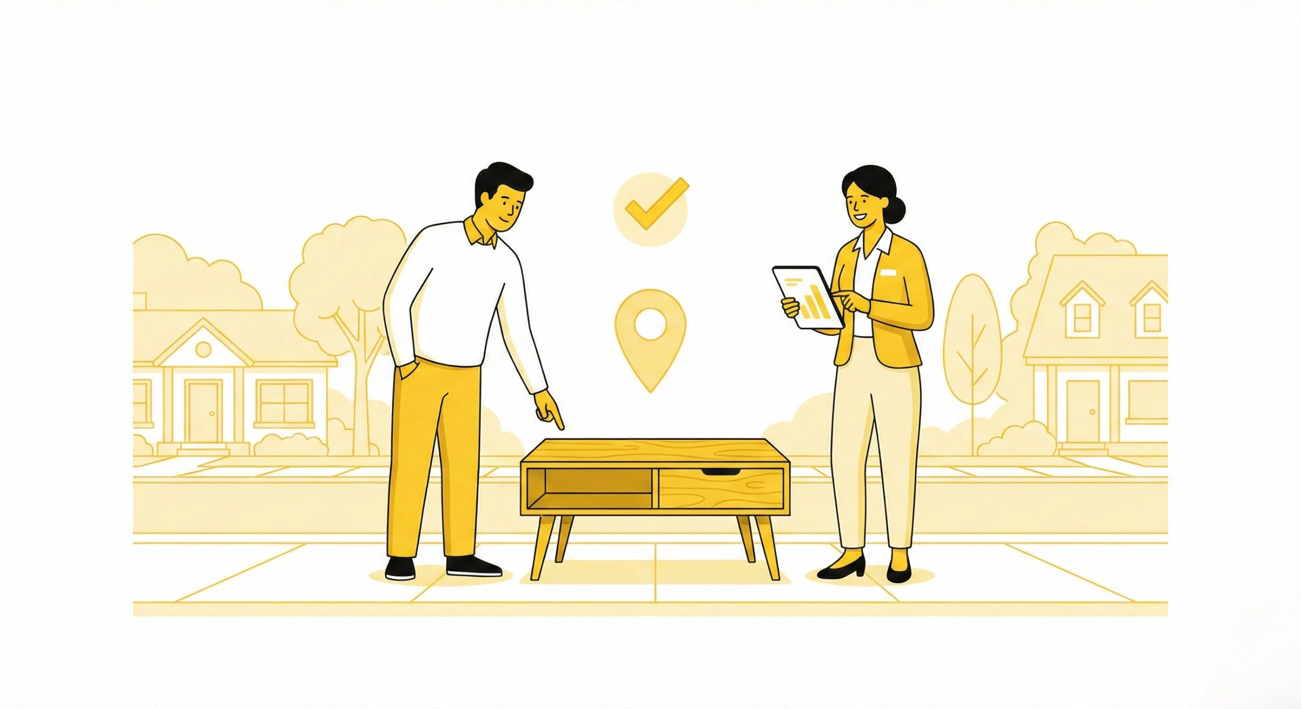 Illustration showing why overpricing slows down selling second hand items in local markets