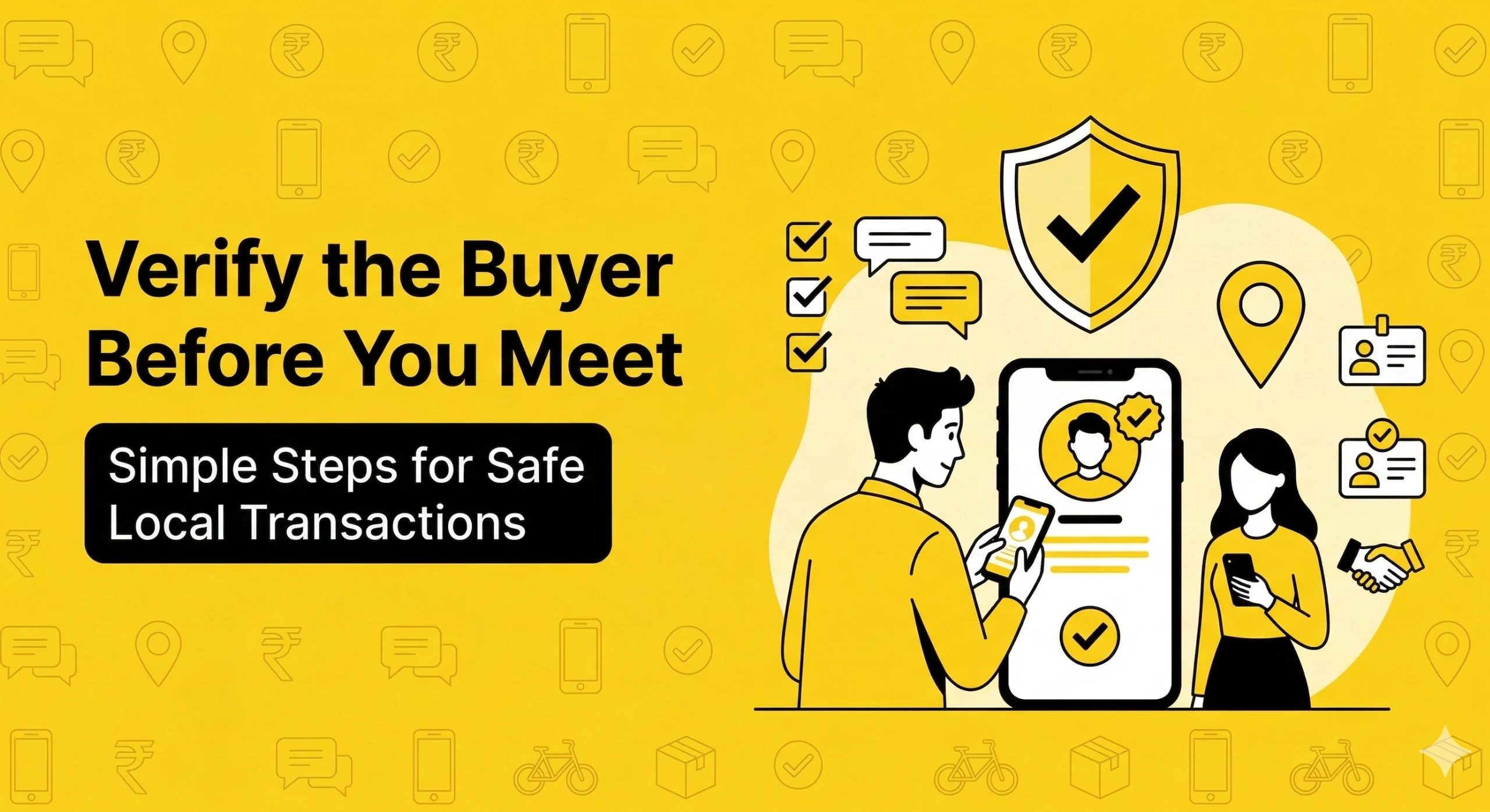 Buyer verification in local buying and selling before meeting a buyer