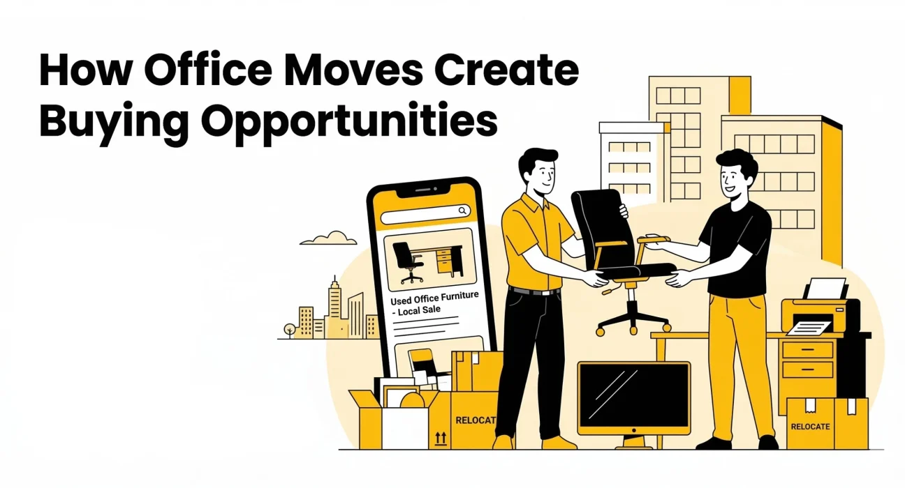 How Office Moves Create Buying Opportunities through office furniture clearance and local classifieds