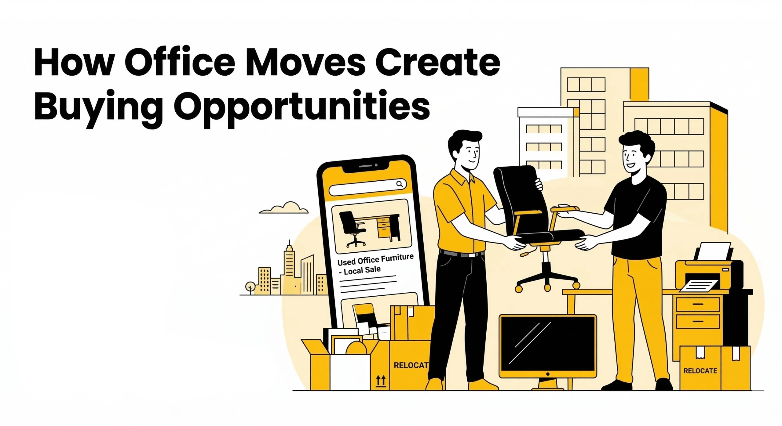 How Office Moves Create Buying Opportunities through office furniture clearance and local classifieds