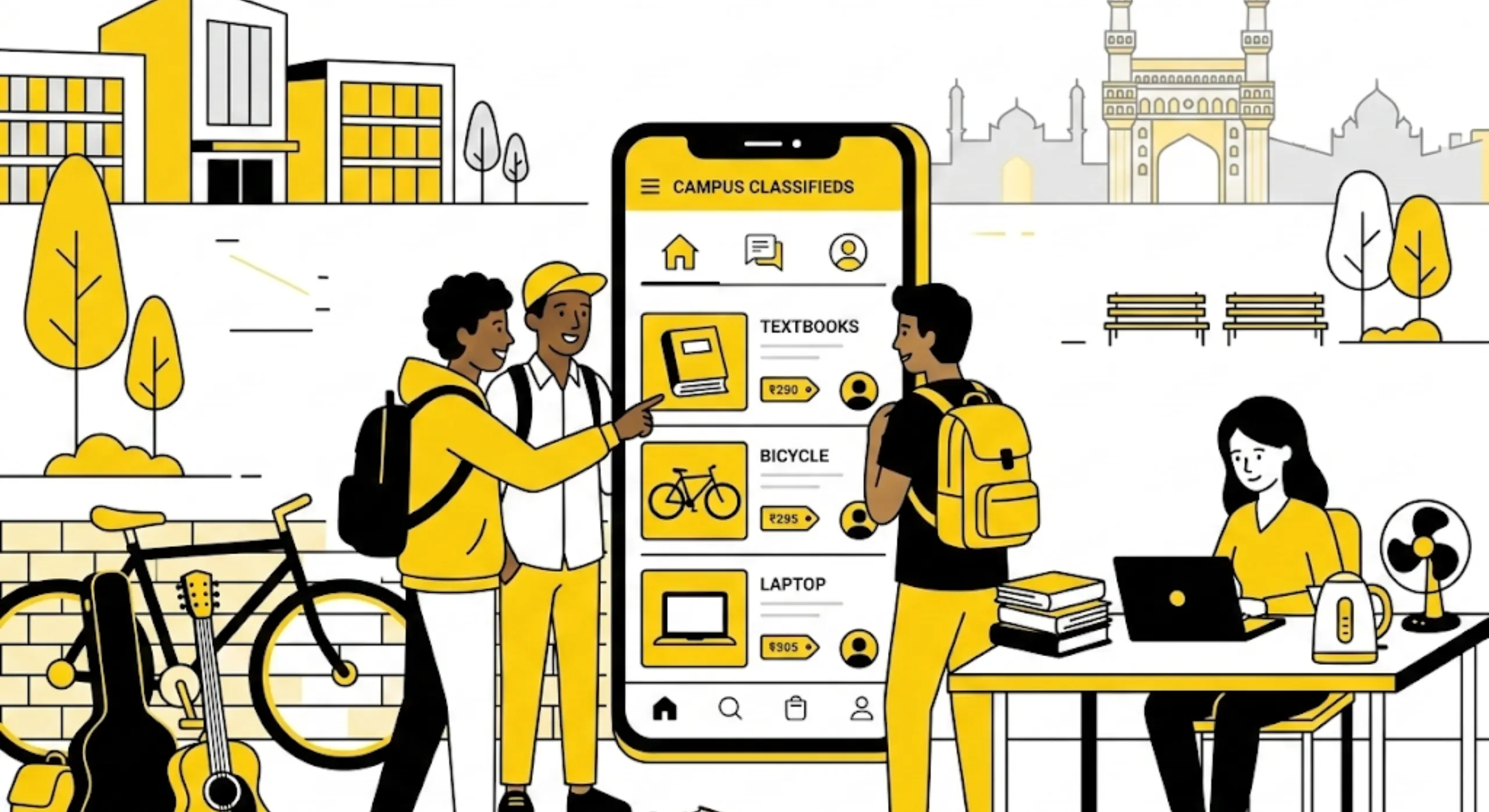 Best classified sites in Hyderabad used by college students to buy and sell textbooks laptops and bicycles